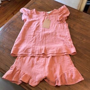 NWT Listicle ruffle Gauze Set